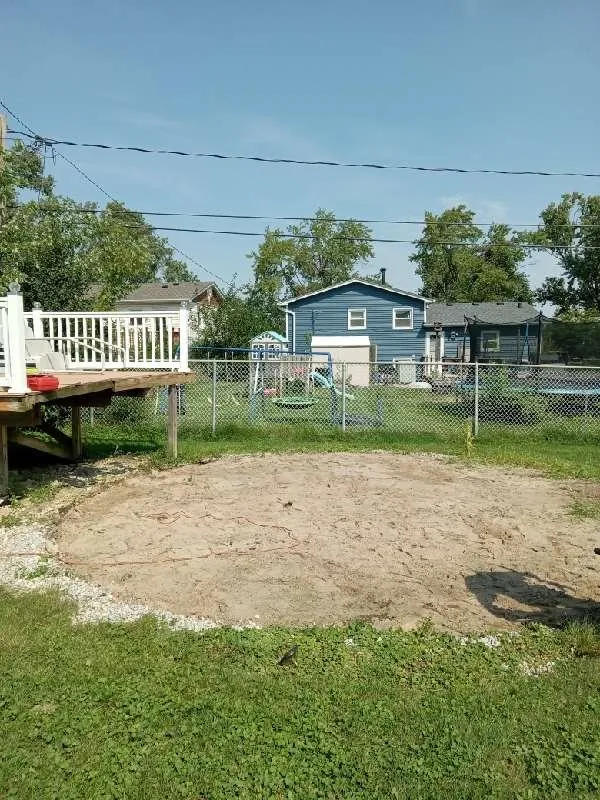 After: the same spot, pool gone (pool removal, Oak Forest)