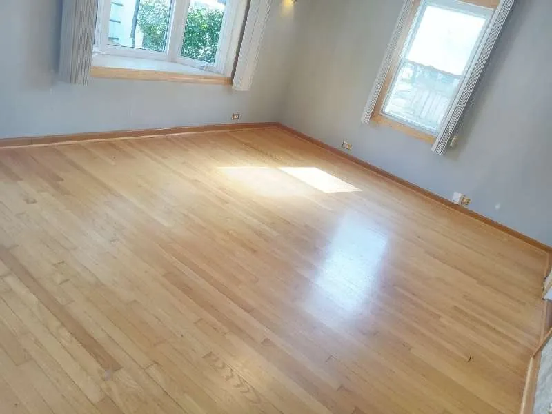 After: the dining room, empty (estate cleanouts, Hickory Hills)