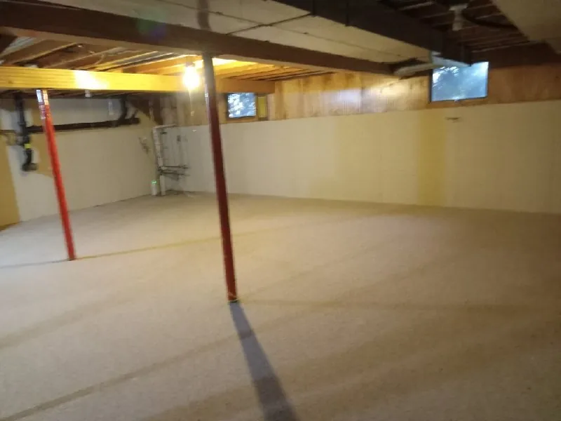 After: the basement, empty (estate cleanouts, Lemont)