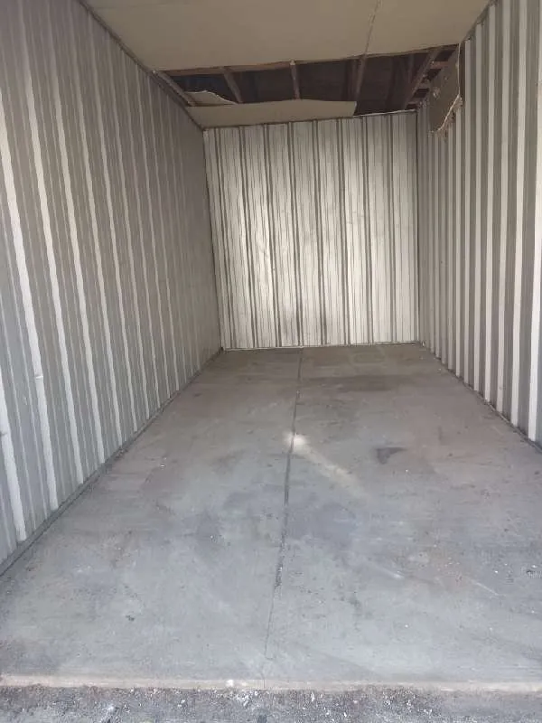After: the same unit, empty (storage unit cleanouts, Romeoville)
