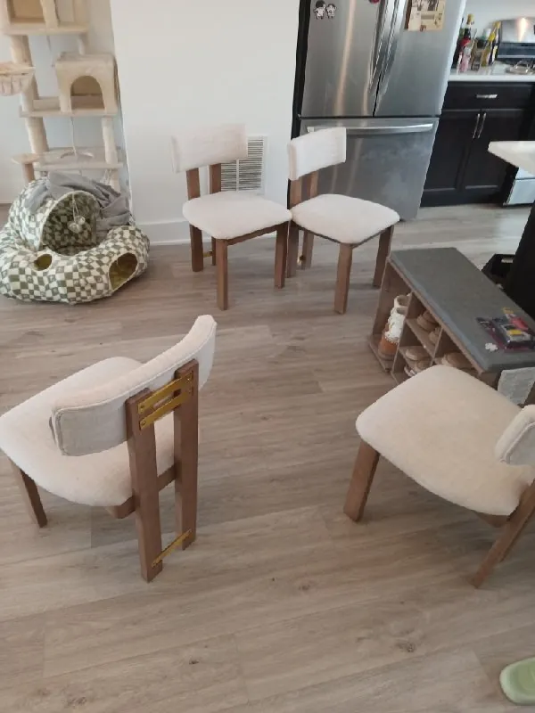 Before: main floor dining area with chairs (furniture removal, Morton Grove)