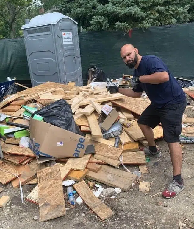 A pile of construction debris for Junk Removal | JunkRelief.com Chicago
