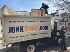 Loaded Junk Removal Truck | JUNK Relief Chicago, Arlington Heights, Evanston, Elmhurst, Naperville