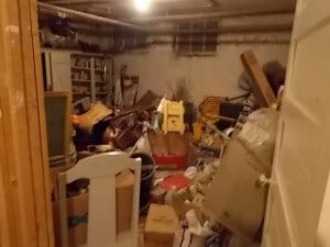 junk removal basement before