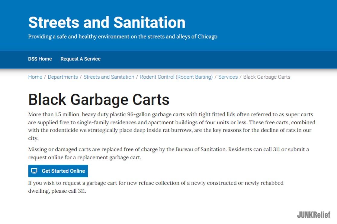 Chicago Black Garbage Cart Request