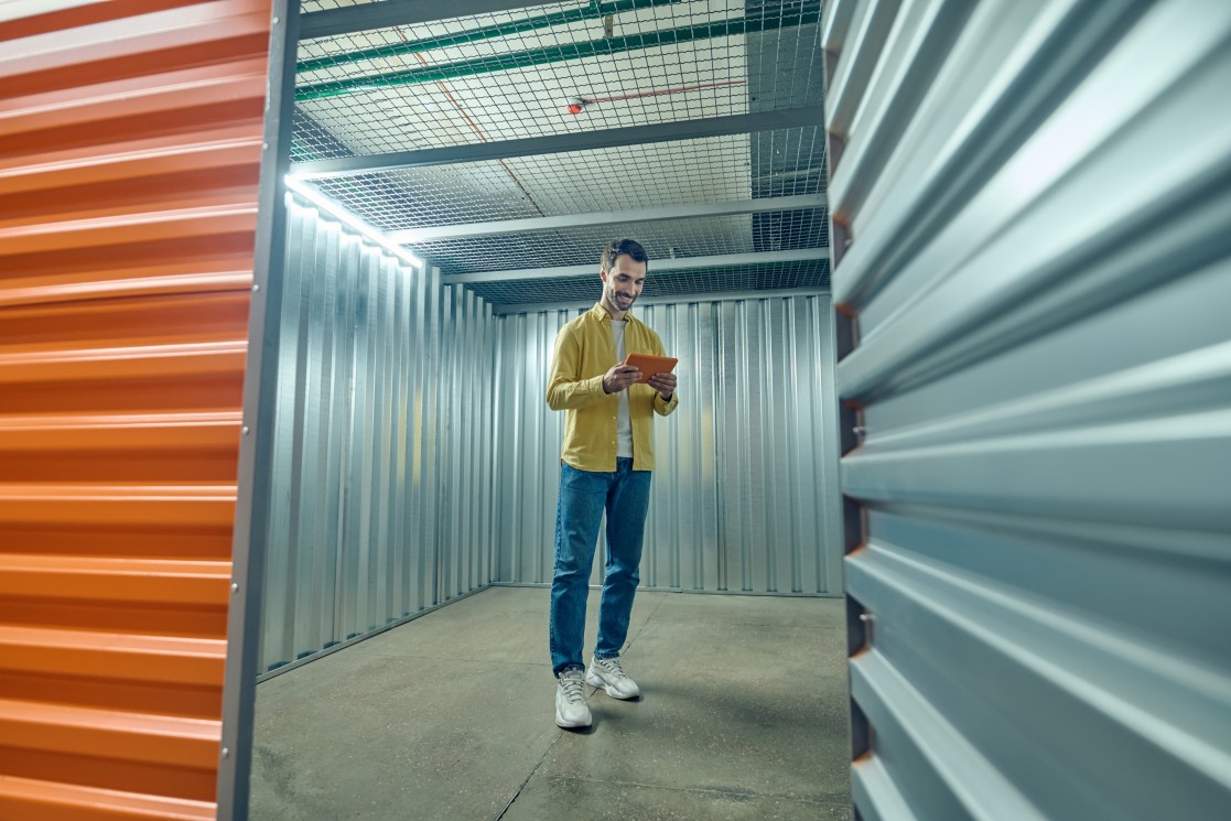 A Man in a Storage Unit