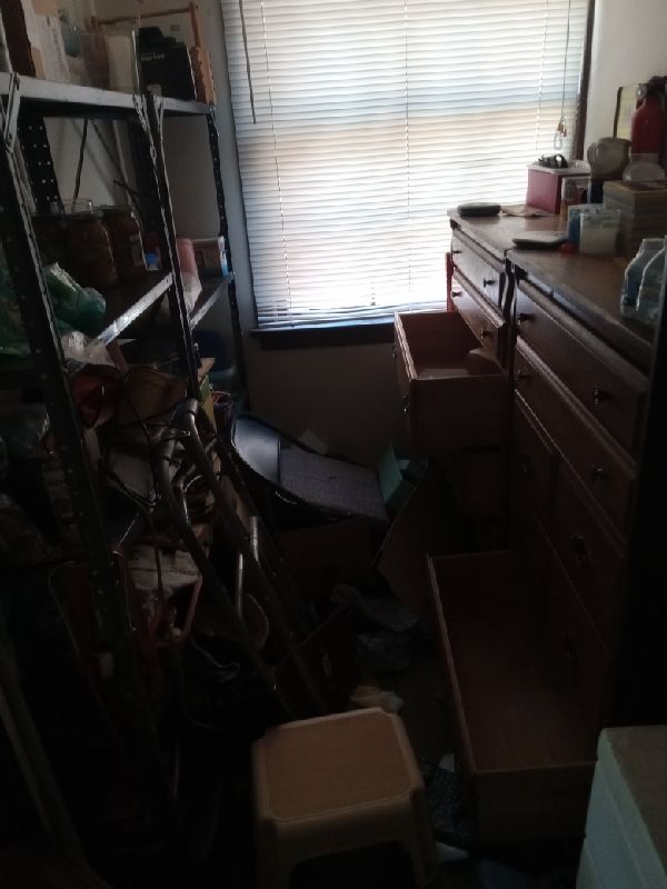 Before: the packed garage